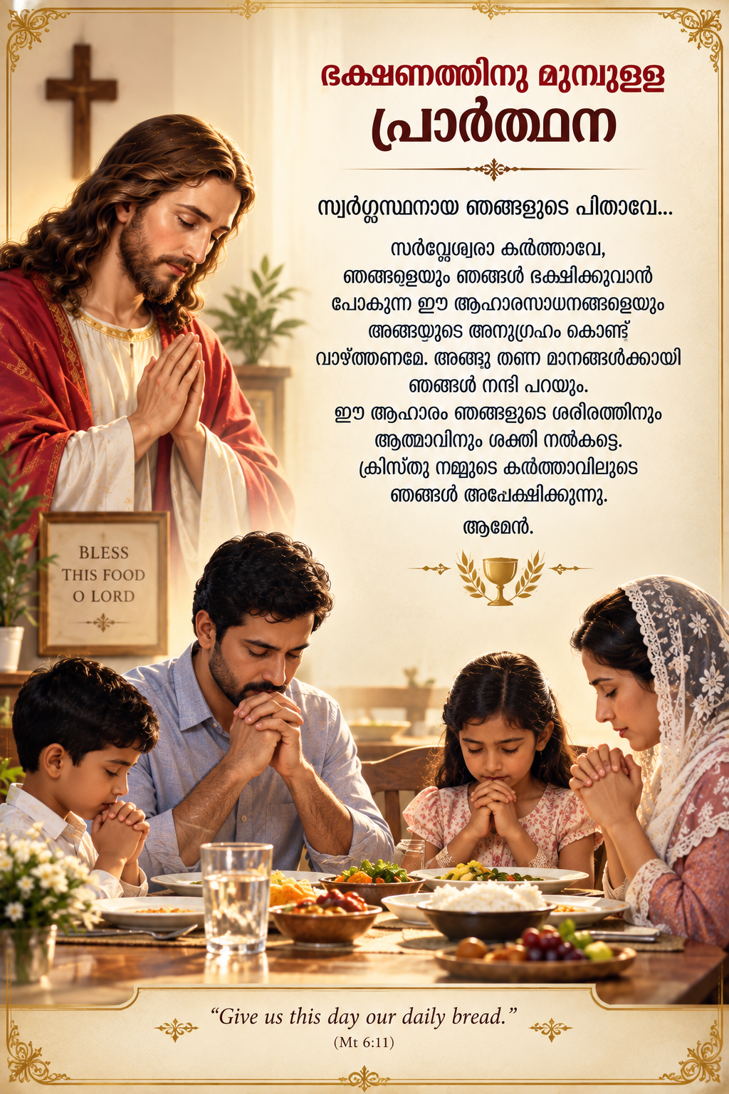 ഭക്ഷണത്തിനു മുമ്പുള്ള പ്രാർത്ഥന