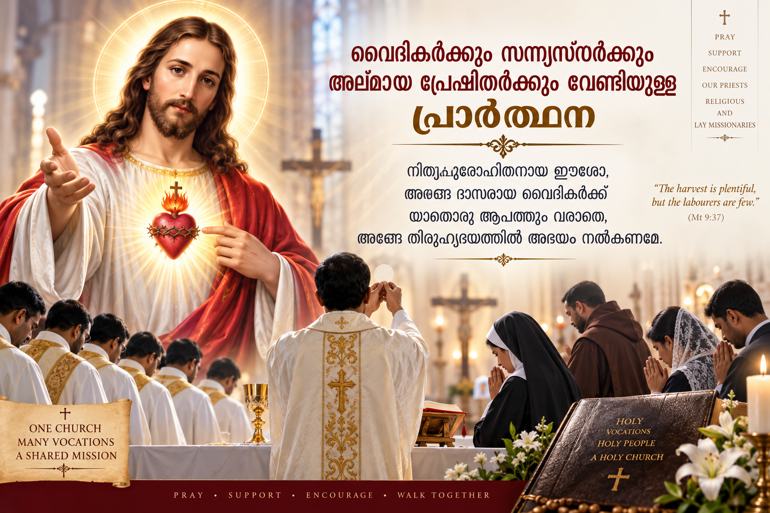 വൈദികർക്കും സന്ന്യസ്തർക്കും അല്മായ പ്രേഷിതർക്കും വേണ്ടിയുള്ള പ്രാർത്ഥന