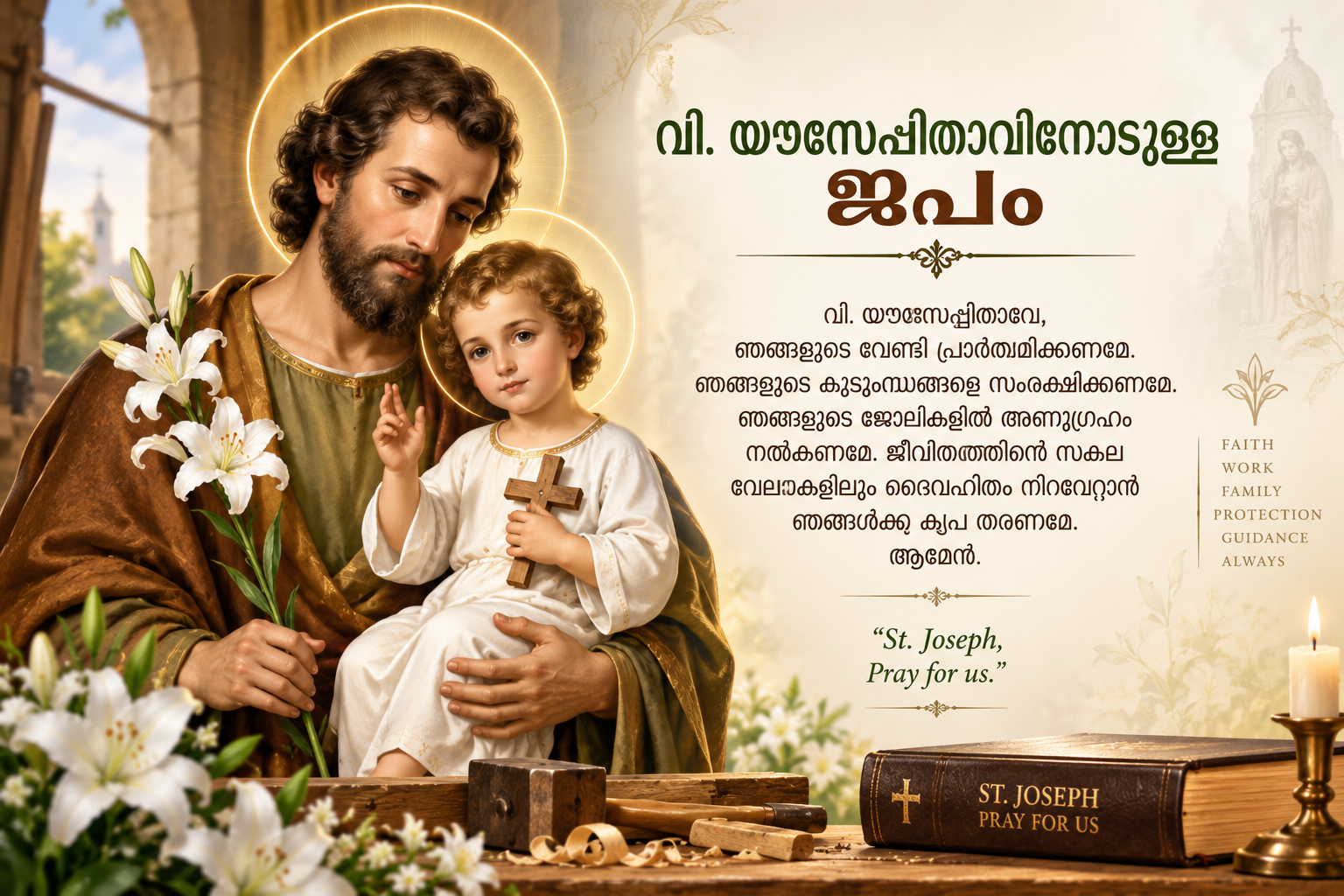 വി. യൗസേപ്പിതാവിനോടുള്ള ജപം