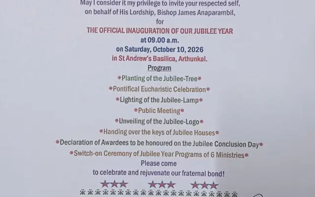 Diocese of Alleppey Platinum Jubilee: Celebrating 75 Years of Faith, Mission &amp; Grace