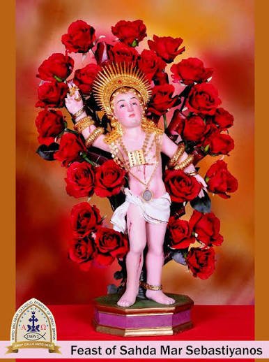 miraculous statue of St Sebastian